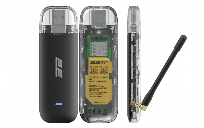 2E PowerLink MiFi‑1 (2026): мобільний 4G LTE-роутер у форматі USB-флешки