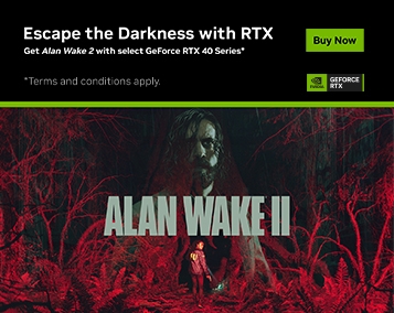 Alan Wake 2 game as a gift with a video card or PC with GeForce RTX 40 series