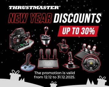 Новорічні знижки до 30 % на ігрові аксесуари  Thrustmaster