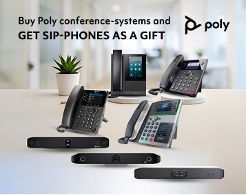 SIP-телефони в подарунок до конференц-систем Poly