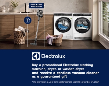 Акційна пропозиція на пральні та сушильні машини Electrolux