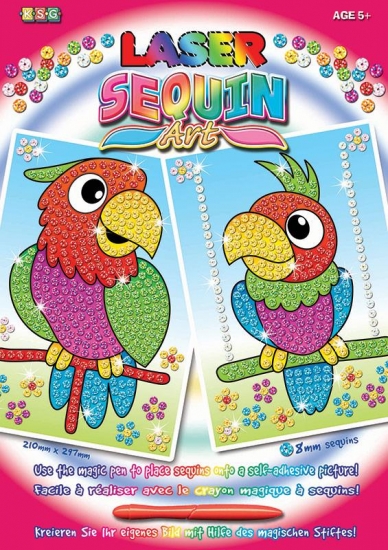 Sequin Art Набор для творчества LASER Parrots