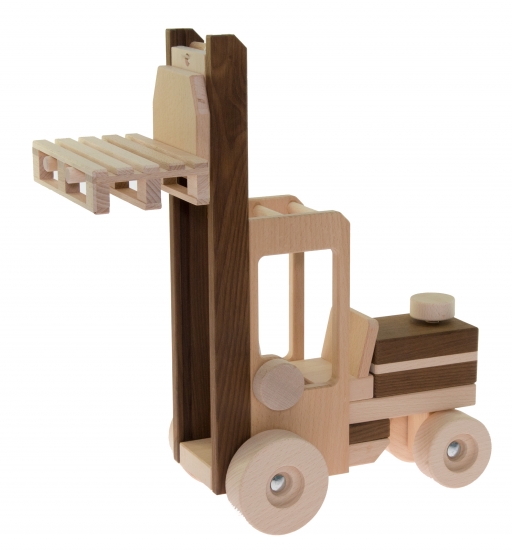 goki Машинка деревянная Автопогрузчик (натуральный)