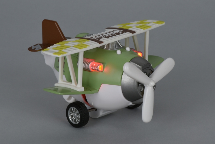 Same Toy Самолет металлический инерционный Aircraft со светом и звуком (зеленый)