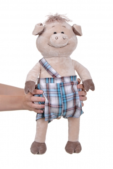 Same Toy Свинка в комбинезоне (45 см)
