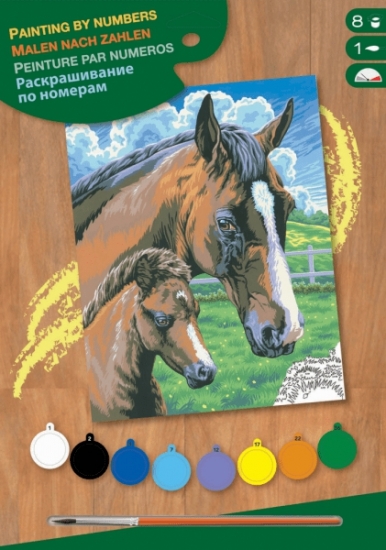 Sequin Art Набор для творчества PAINTING BY NUMBERS JUNIOR Horse and Foal