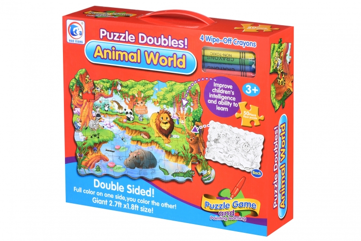 Same Toy Пазл-раскраска Мир животных