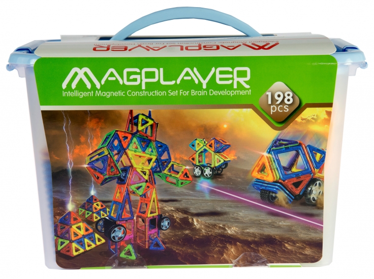 MagPlayer Конструктор магнитный 198 ед. (MPT-198)