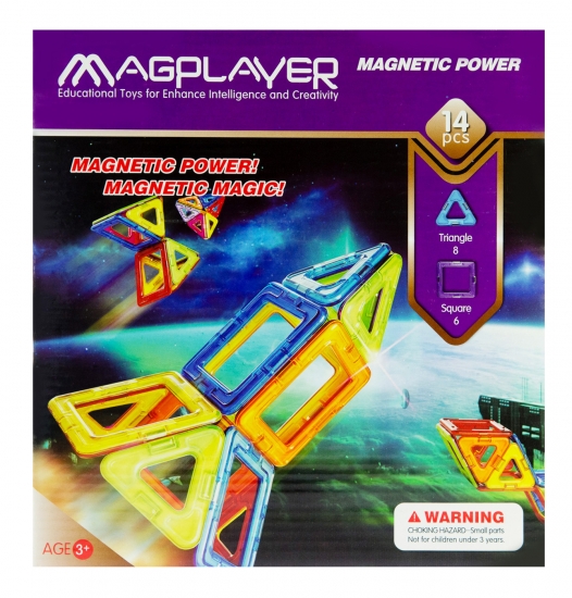 MagPlayer Конструктор магнитный 14 эл. (MPB-14)