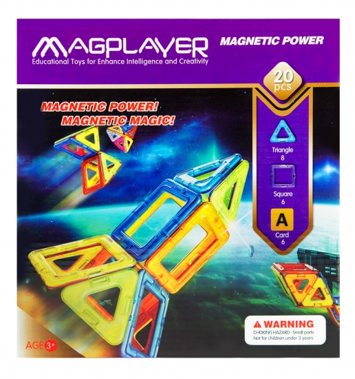MagPlayer Конструктор магнитный 20 ед. (MPA-20)