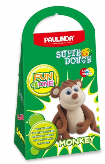 PAULINDA Масса для лепки Super Dough Fun4one Обезьяна (подвижные глаза)