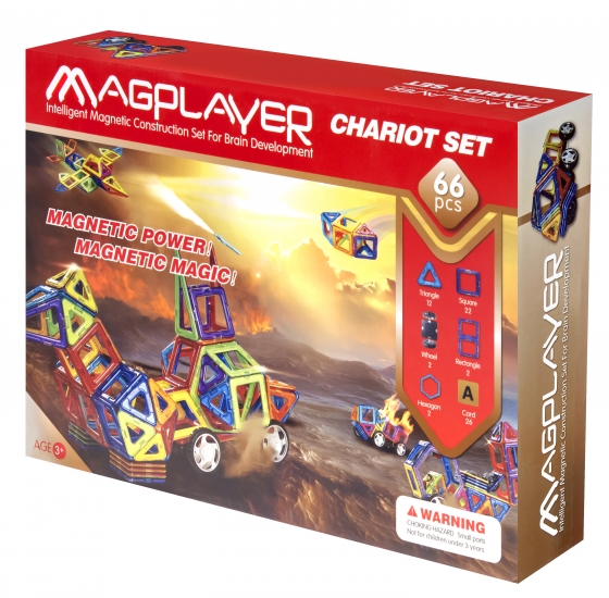 MagPlayer Конструктор магнитный 66 ед. (MPA-66)