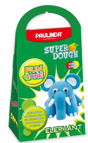 PAULINDA Масса для лепки Super Dough Fun4one Слоник (подвижные глаза)