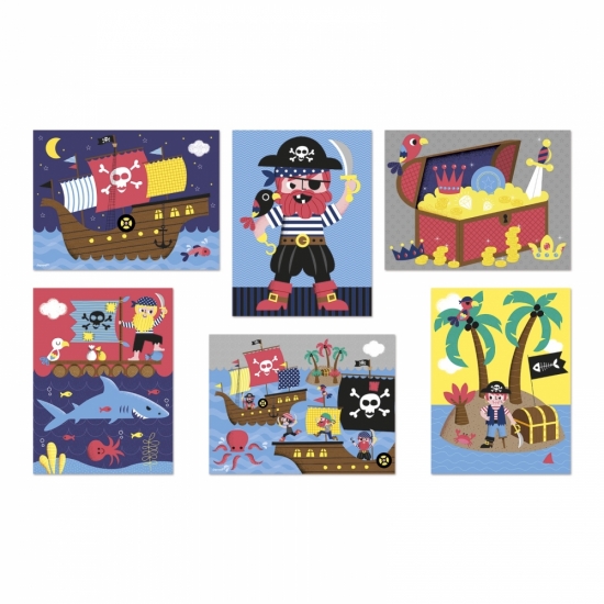 Janod Кубики картонные  - Пираты