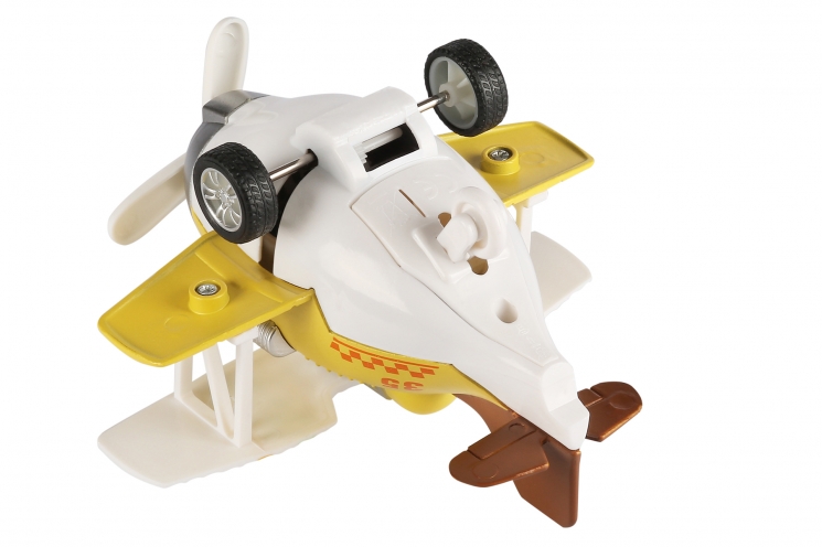 Same Toy Самолет металлический инерционный Aircraft со светом и звуком (желтый) (копия)