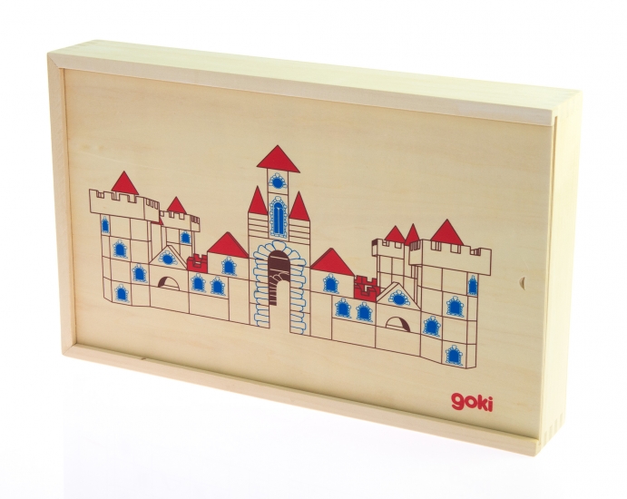 goki Конструктор деревянный Замок маленький