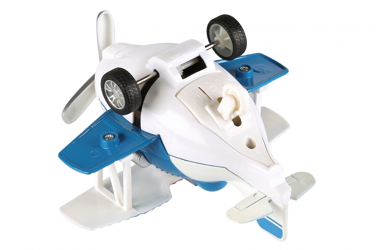 Same Toy Самолет металлический инерционный  Aircraft со светом и музыкой (синий)