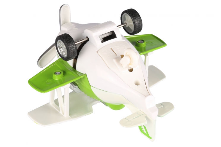 Same Toy Самолет металлический инерционный  Aircraft со светом и музыкой (зеленый)