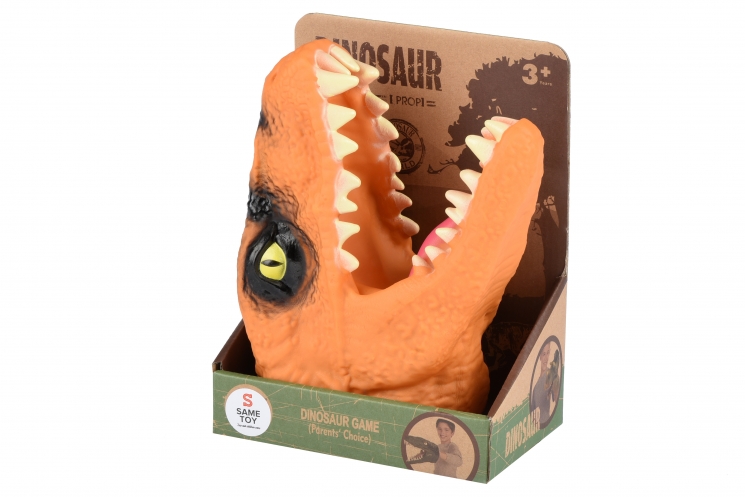 Same Toy Игровой набор Animal Gloves Toys - Динозавр (оранжевый)