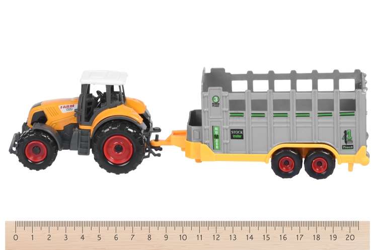 Same Toy Машинка Farm Трактор с прицепом (3 шт.)