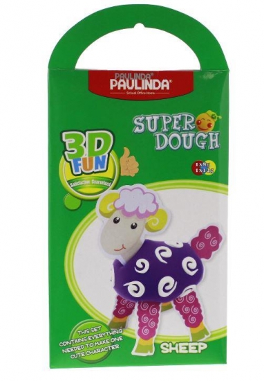 PAULINDA Масса для лепки Super Dough 3D FUN Овечка