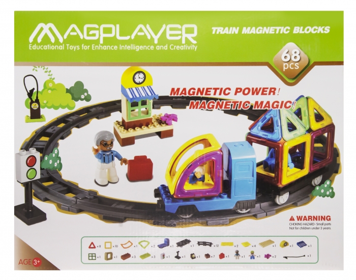 MagPlayer Конструктор магнитный 68 ед. (MPK-68)