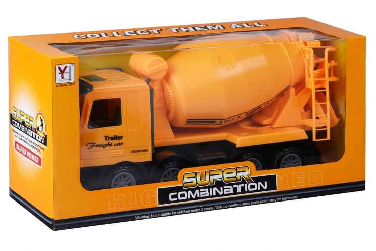 Same Toy Машинка инерционная Super Combination Бетономешалка (желтая)