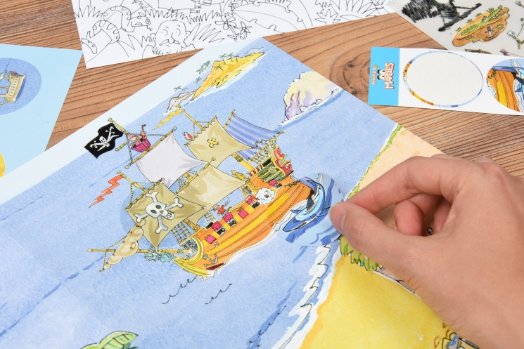 Scribble Down Набор переводных наклеек с онлайн приложением - Остров пиратских сокровищ