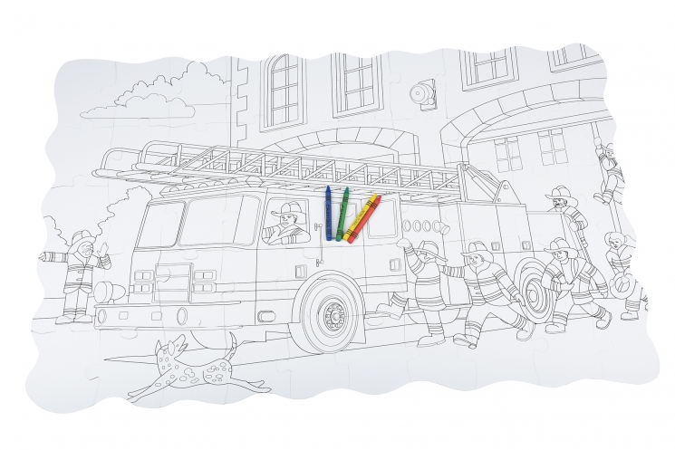 Same Toy Пазл-раскраска Пожарная машина