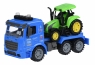 Same Toy Машинка инерционная Truck Тягач (синий) с трактором со светом и звуком