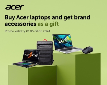 Фірмові аксесуари у подарунок до ноутбуків Acer!