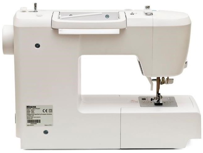 Швейная машина MINERVA DECOREXPERT,  компьютерная, 70Вт, 197 шв.оп., петля автомат, белый+синий Фото №4
