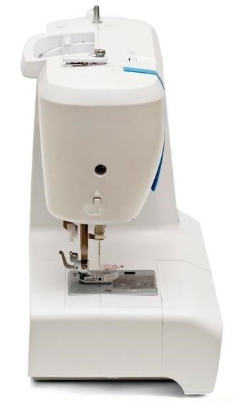 Швейная машина MINERVA DECOREXPERT,  компьютерная, 70Вт, 197 шв.оп., петля автомат, белый+синий Фото №3