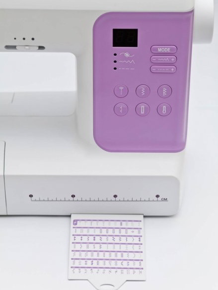 Швейная машина МINERVA DecorMaster , компьютер-ная, 70Вт, 80 шв.оп., петля автомат, белый +сиреневый Фото №6