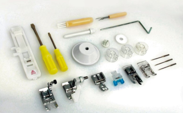 Швейная машина MINERVA DECOREXPERT,  компьютерная, 70Вт, 197 шв.оп., петля автомат, белый+синий Фото №7