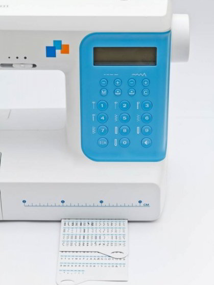 Швейная машина MINERVA DECOREXPERT,  компьютерная, 70Вт, 197 шв.оп., петля автомат, белый+синий Фото №6